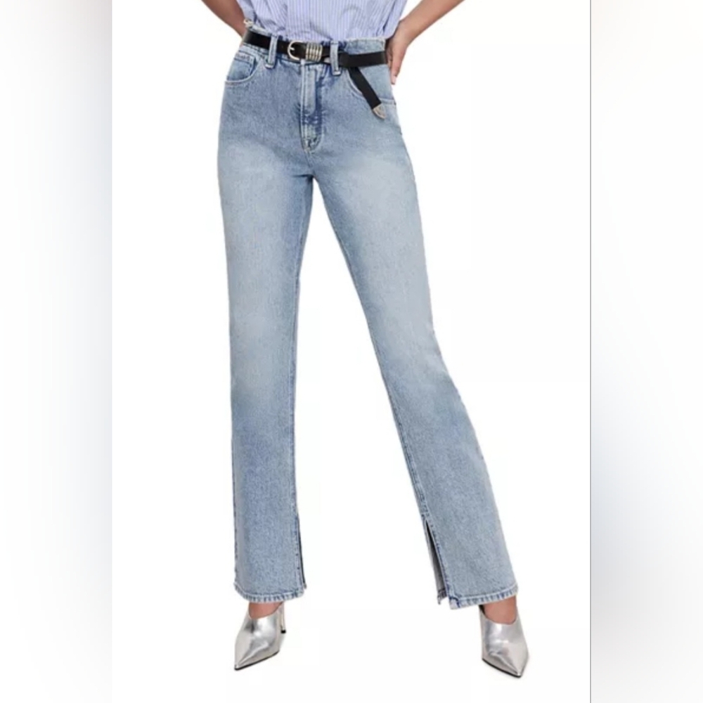 Good American Good Icon High Rise Slit Inseam Jeans Indigo0118